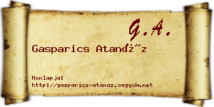 Gasparics Atanáz névjegykártya
